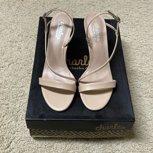 Nude Strappy Heels by Charles David